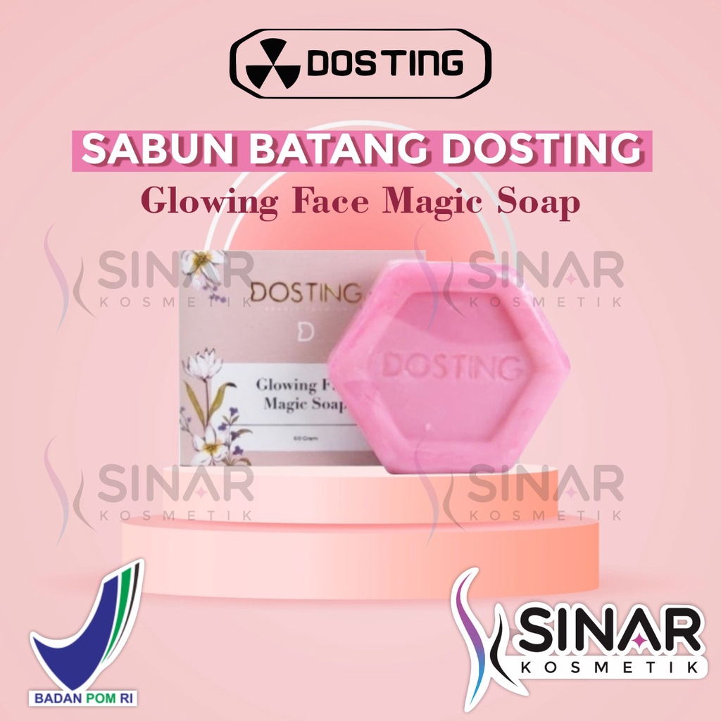 Dosting Pink Glowing Face Magic Soap | Sabun Batang Wajah Whitening 60gr