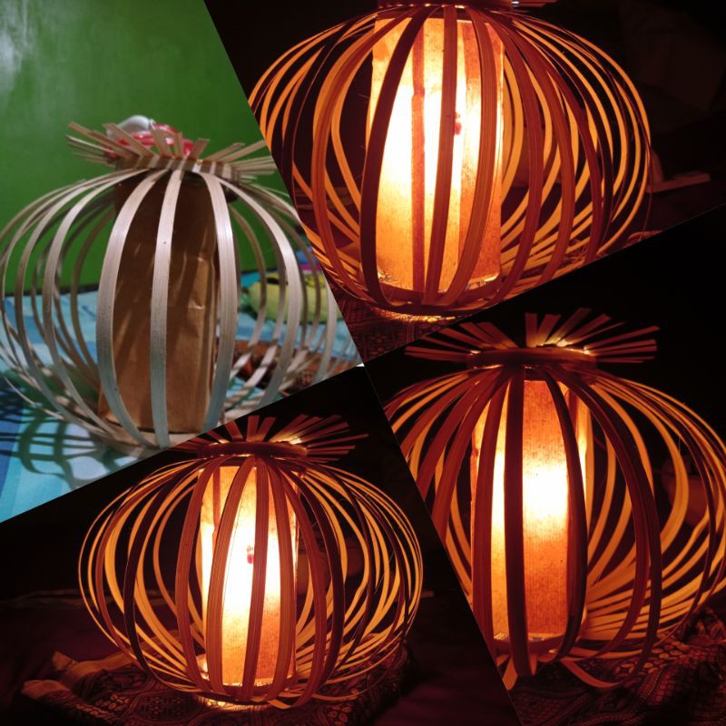 kerajinan lampion bambu