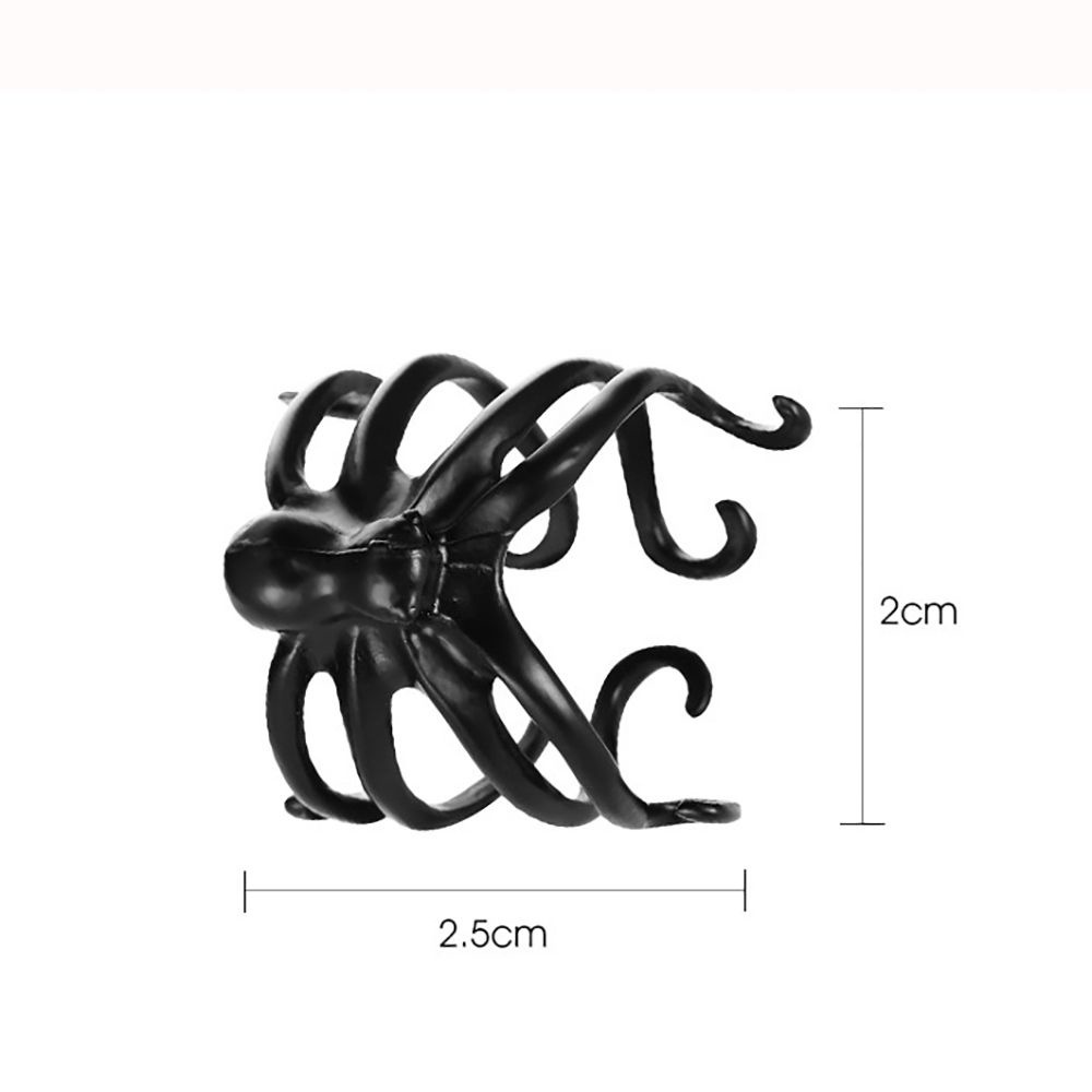 Needway  Adjustable Halloween Spider Ring Trendy Fashion Jewelry Korean Style Ring Cute Punk Octopus Alloy Simple Opening Ring Women Finger Ring/Multicolor