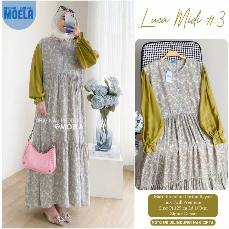 Luca Midi Dress Ori Moela Midi Dress Motif