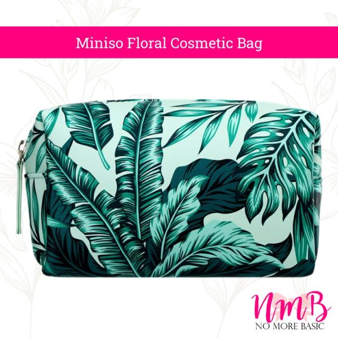 Miniso Floral Cosmetic Bag Pouch Tempat Kosmetik Motif Floral