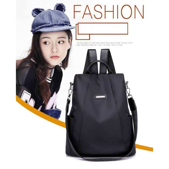 Tas wanita Tas rasnel import Gendong Elegan Wanita Kanvas Dewasa Korea W2H5 Kecil Punggung Kekinian 