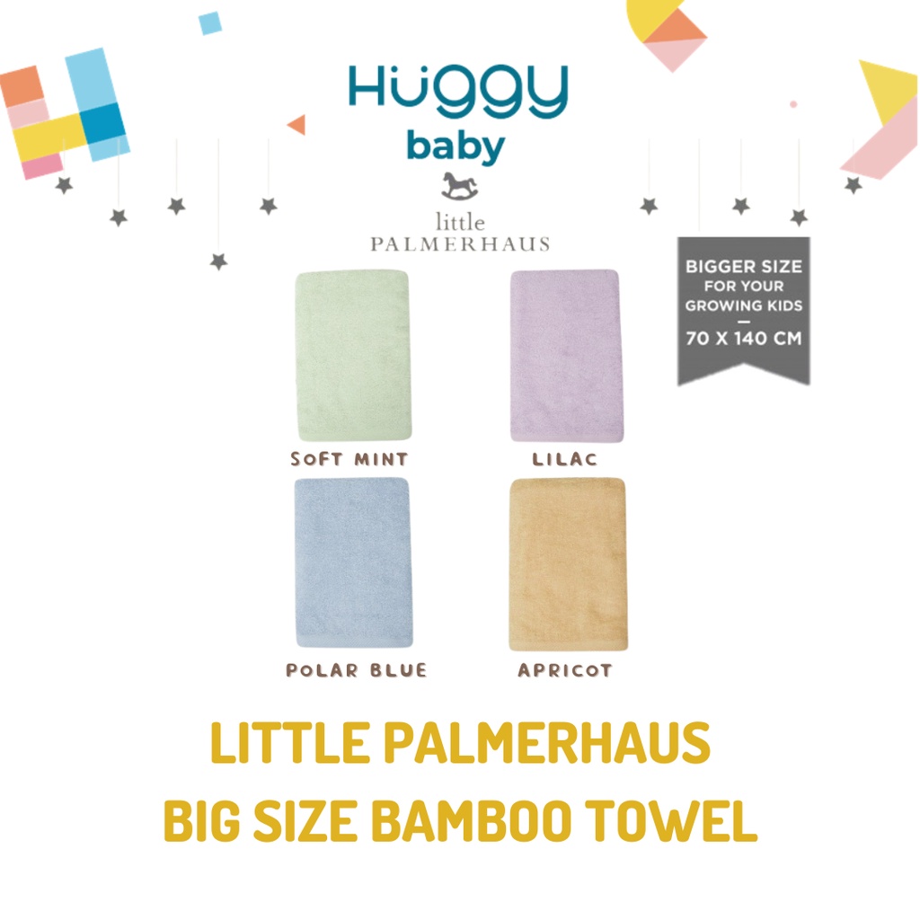 Little Palmerhaus BamBoo Towel BIG SIZE 70 x 140 Handuk Bayi Anak BAM &amp; BOO