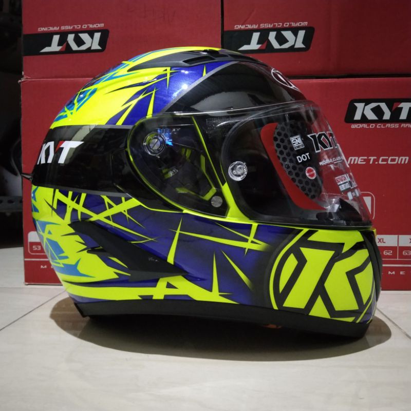 COD Helm KYT Falcon FR Spike Yellow Original