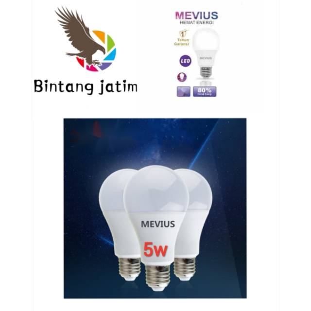 lampu led super terang 5w/ bohlam led murah bagus