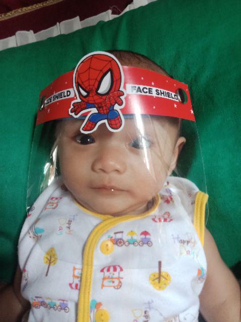 Face Shield Baby Open Apd Avanger Ironman Spiderman Baby Shark