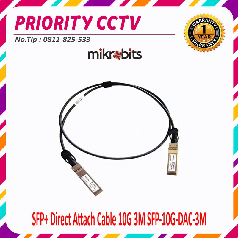 MIkrobits SFP+ Direct Attach Cable 10G 3M SFP-10G-DAC-3M