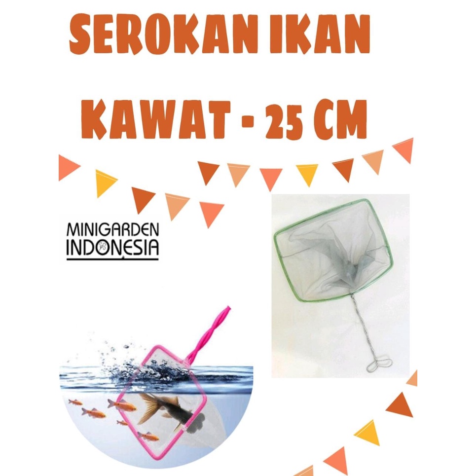 SEROKAN SARINGAN UKURAN 25 CM SEROK SESER IKAN CUPANG GAGANG KAWAT