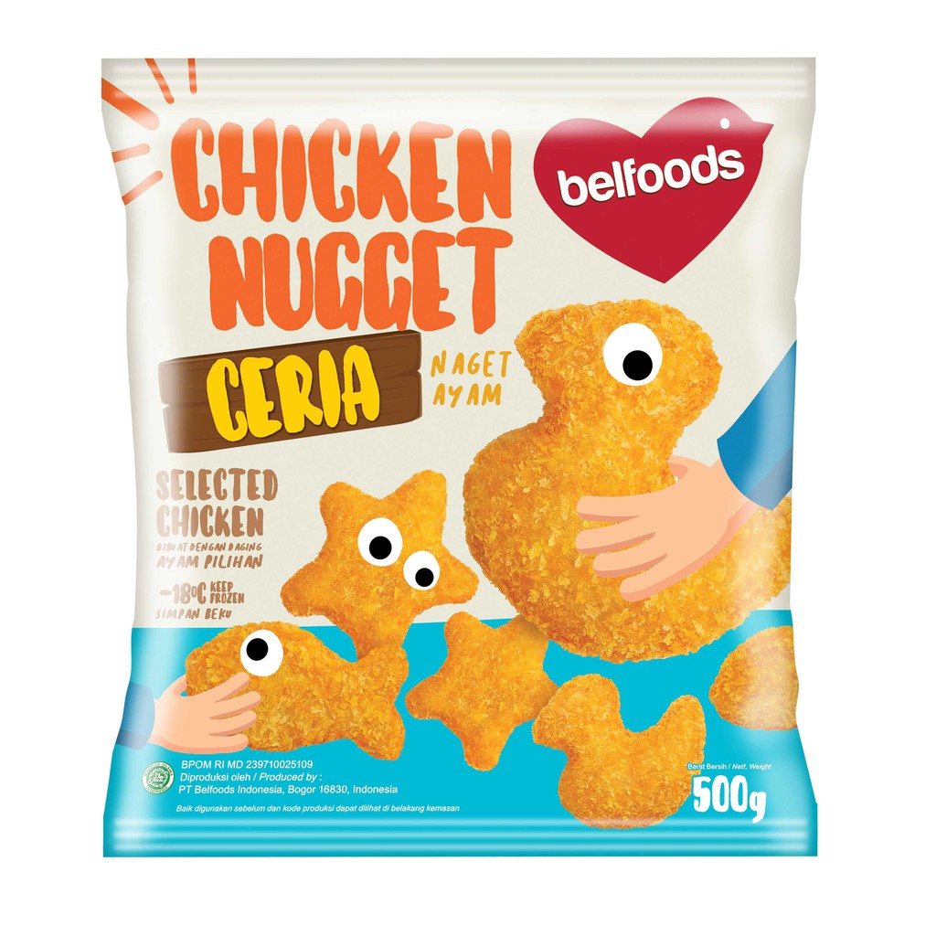 

Belfoods Chicken Nugget Ceria 170gr