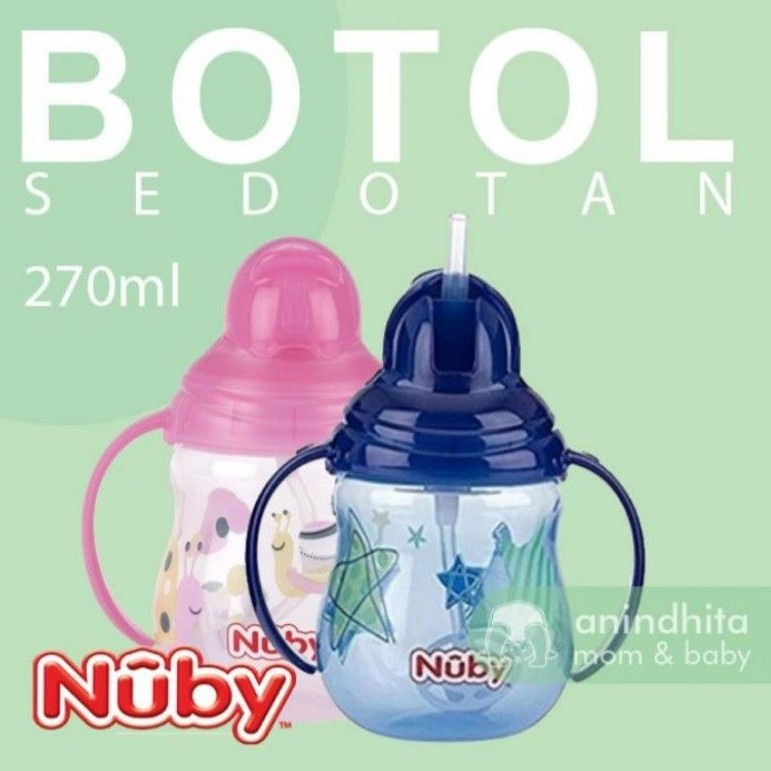 NUBY Active Sipeez Flip and Sip 360° Straw Cup 270ml Training Cup