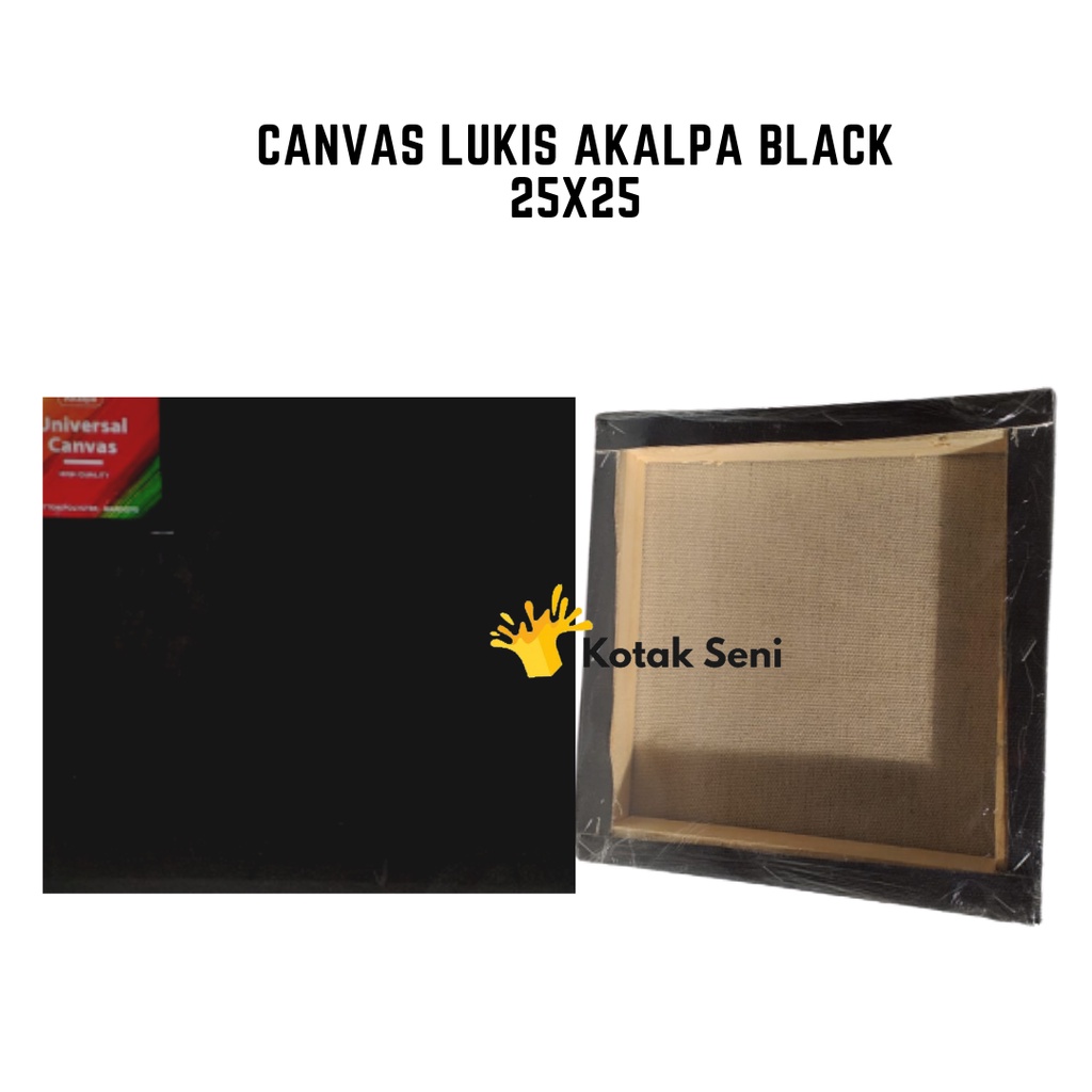 

CANVAS HITAM AKALPA 25x25 cm / Kanvas Lukis Hitam 25 x 25 CM / Canvas Black 25x25CM