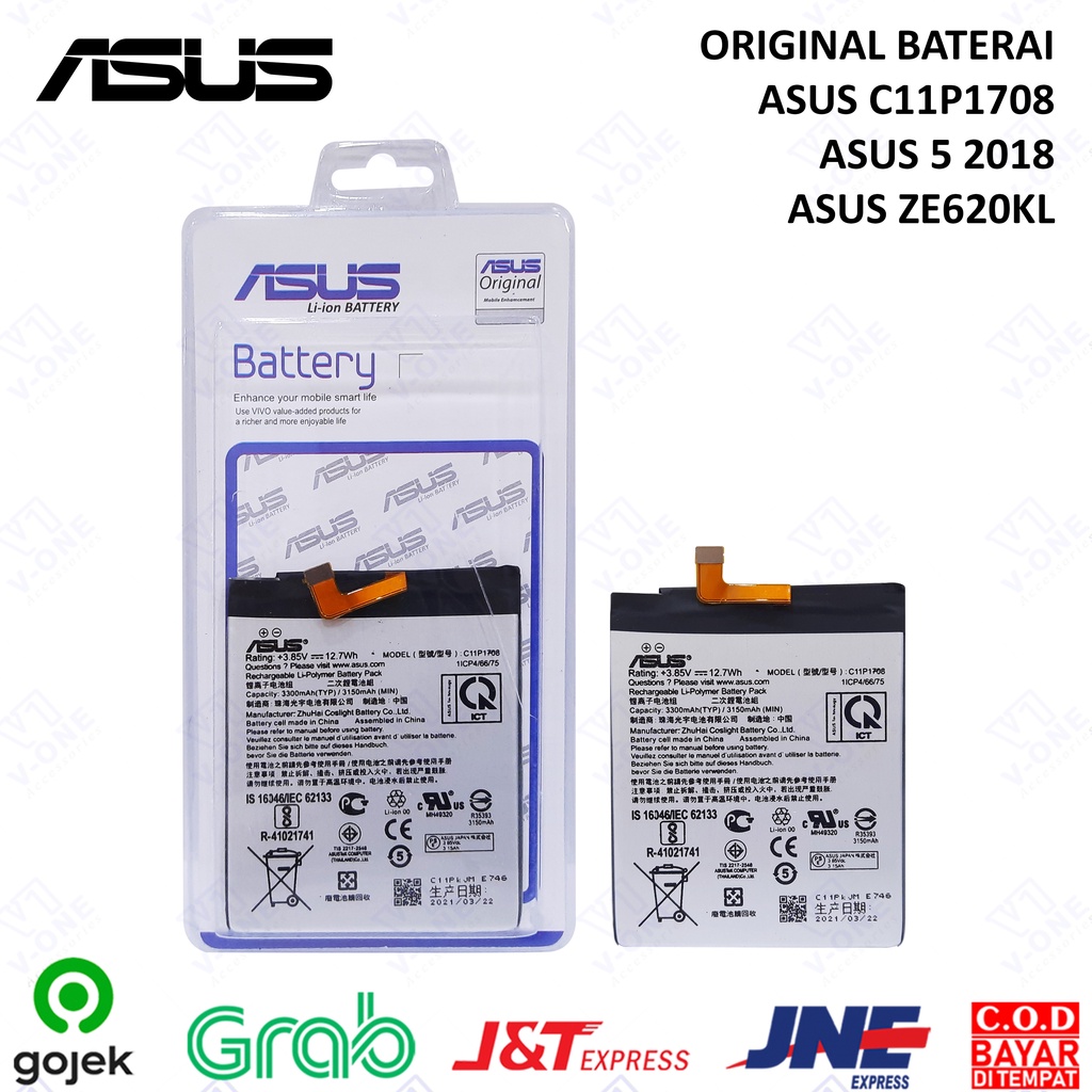 BATERAI / BATTERY / BATRE ASUS ZENFONE 5 2018 ZENFONE 5Z ZE620KL C11P1708 ORIGINAL BERGARANSI