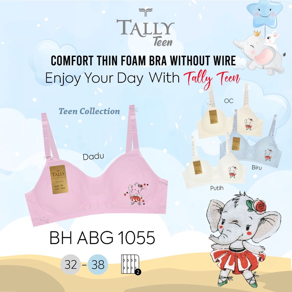 Bra BH remaja busa tipis merk Tally 1055 miniset | BH AB