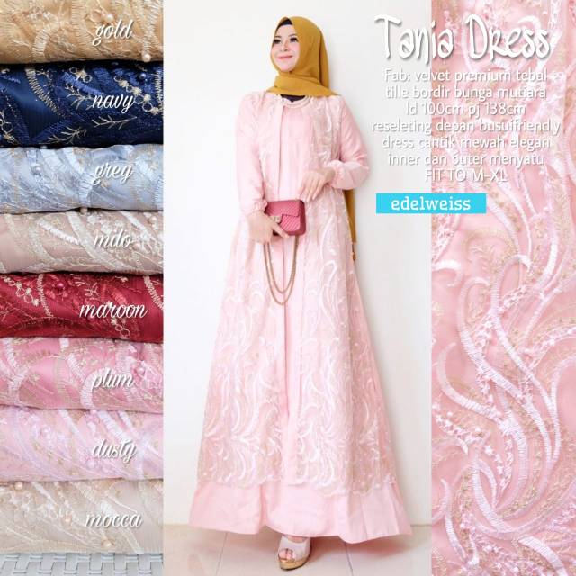Gamis Syari Tania Dress Original by Edelweiss