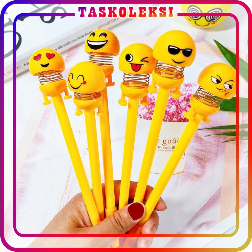 

R163 Pena Emoji Spring karakter SOUVENIR EMOT goyang - MOTIF LIMA