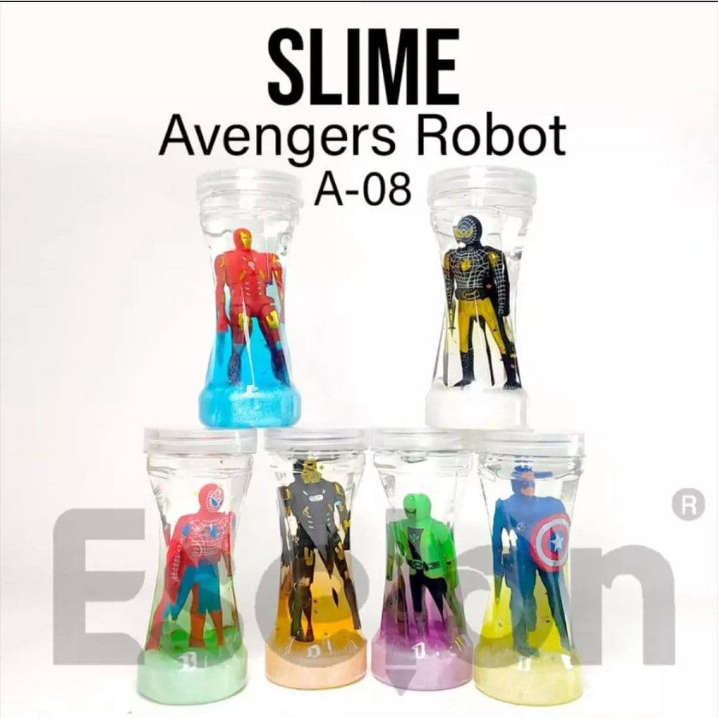 SLIME CLEAR DI TAMBAH MAINAN KARAKTER AVENGERS A08 IMPORT TERMURAH