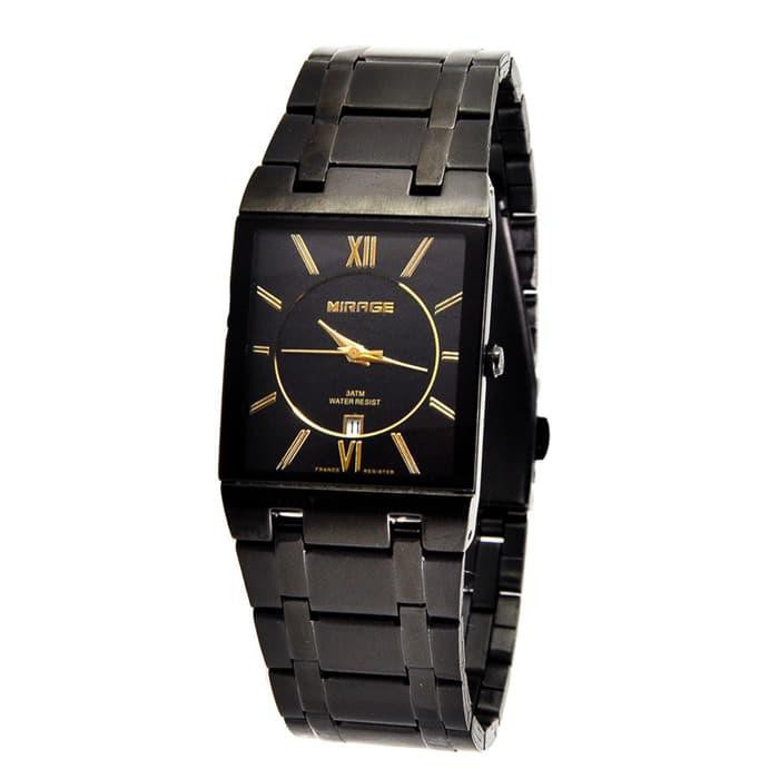 Jam Tangan Pria Mirage Original 7908 Full Hitam Tahan Air 3ATM