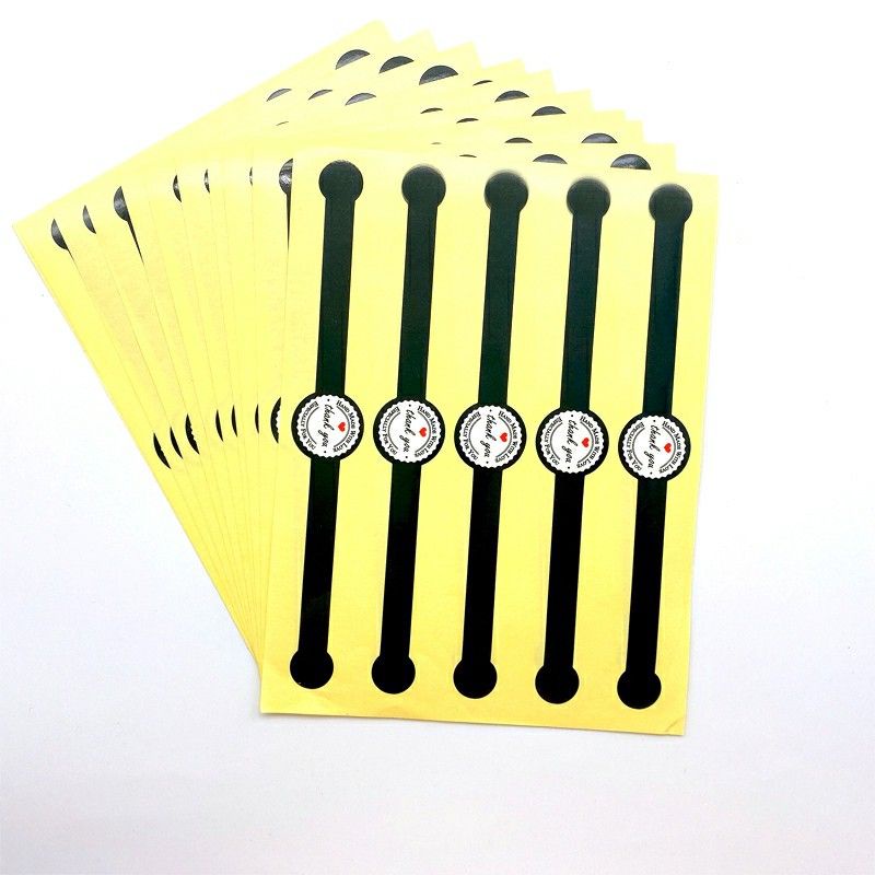 

Sticker label black thank you perlembar isi 5 pcs