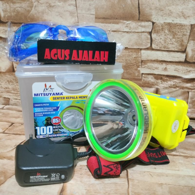 cod senter kepala selam 100 Watt LED putih /kuning LED 100watt best Qualiity /// Headlamp diving
