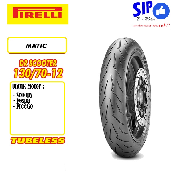 Ban motor vespa scoopy freego Pirelli Diablo Rosso Scooter 130 70 12 tubeless