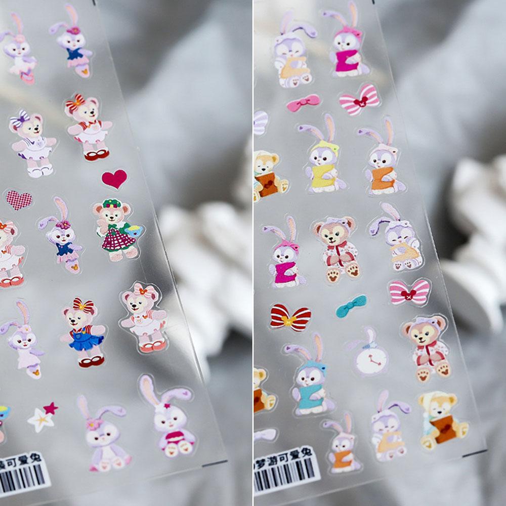 AUGUSTINA Agustina Stiker Nail Art Duffy Bear Sleepwalking Rabbit Slider Decal Manicure