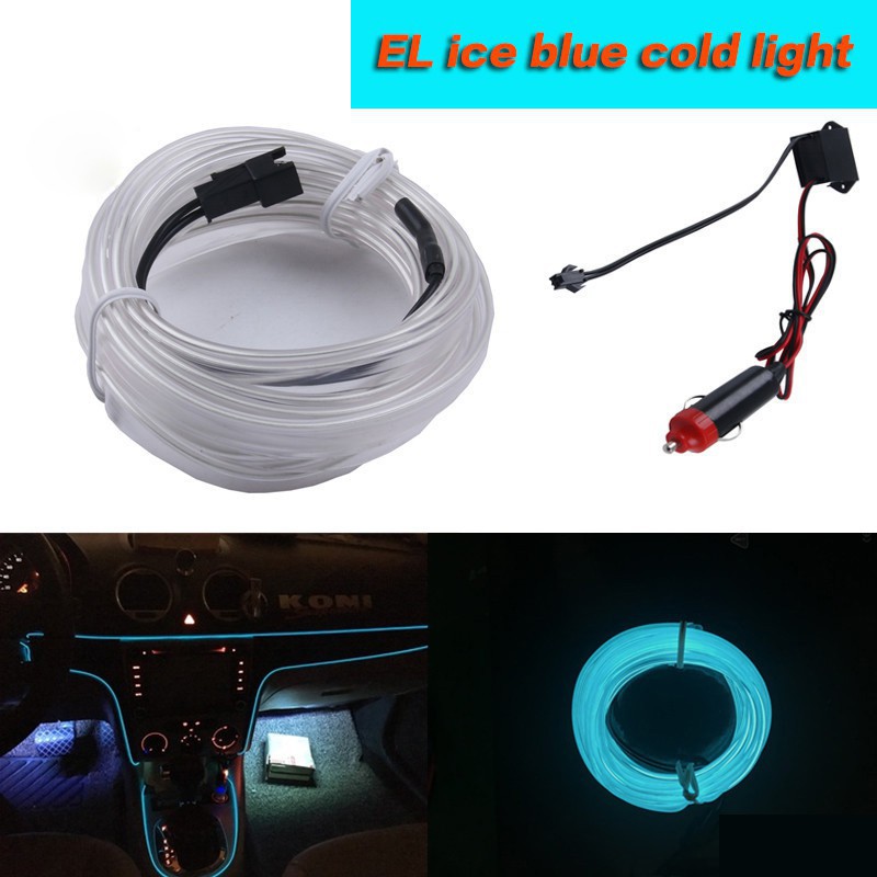 Lampu Strip Neon Led 1m - 5m Warna Ice Blue Untuk Atmosfir Mobil