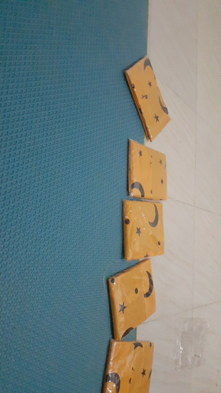 [cod] Gorden Pintu Tirai Pintu Motif Moon Star Bahan Katun Halus