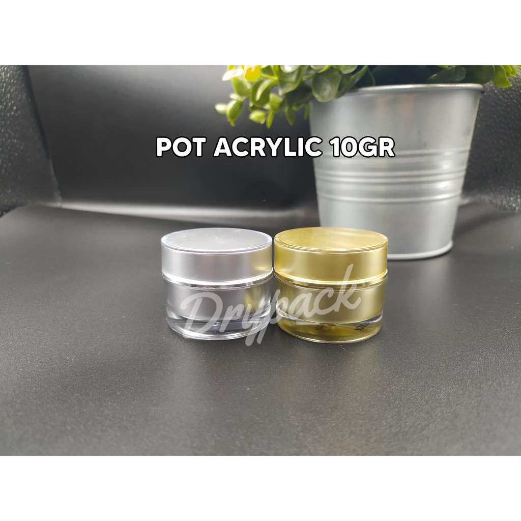 Pot Acrylic 10gr Gold dan Silver