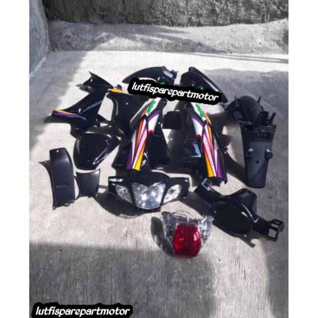 Cover body full set karisma D karisma x 125 plus lampu"