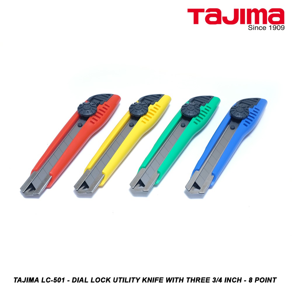 Tajima LC-501 - Dial Lock Utility Knife with Three 3/4 Inch - 8 Point