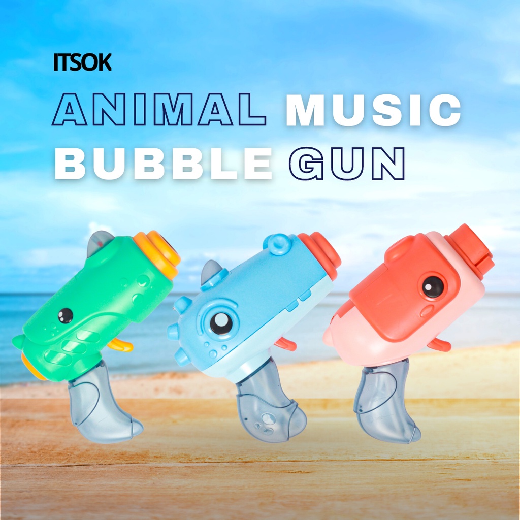 ITSOK MAINAN BUBBLE GUN ANAK SENJATA CAMERA BUBBLE ELEKTRIK PISTOL GUN CAIRAN SABUN BALON