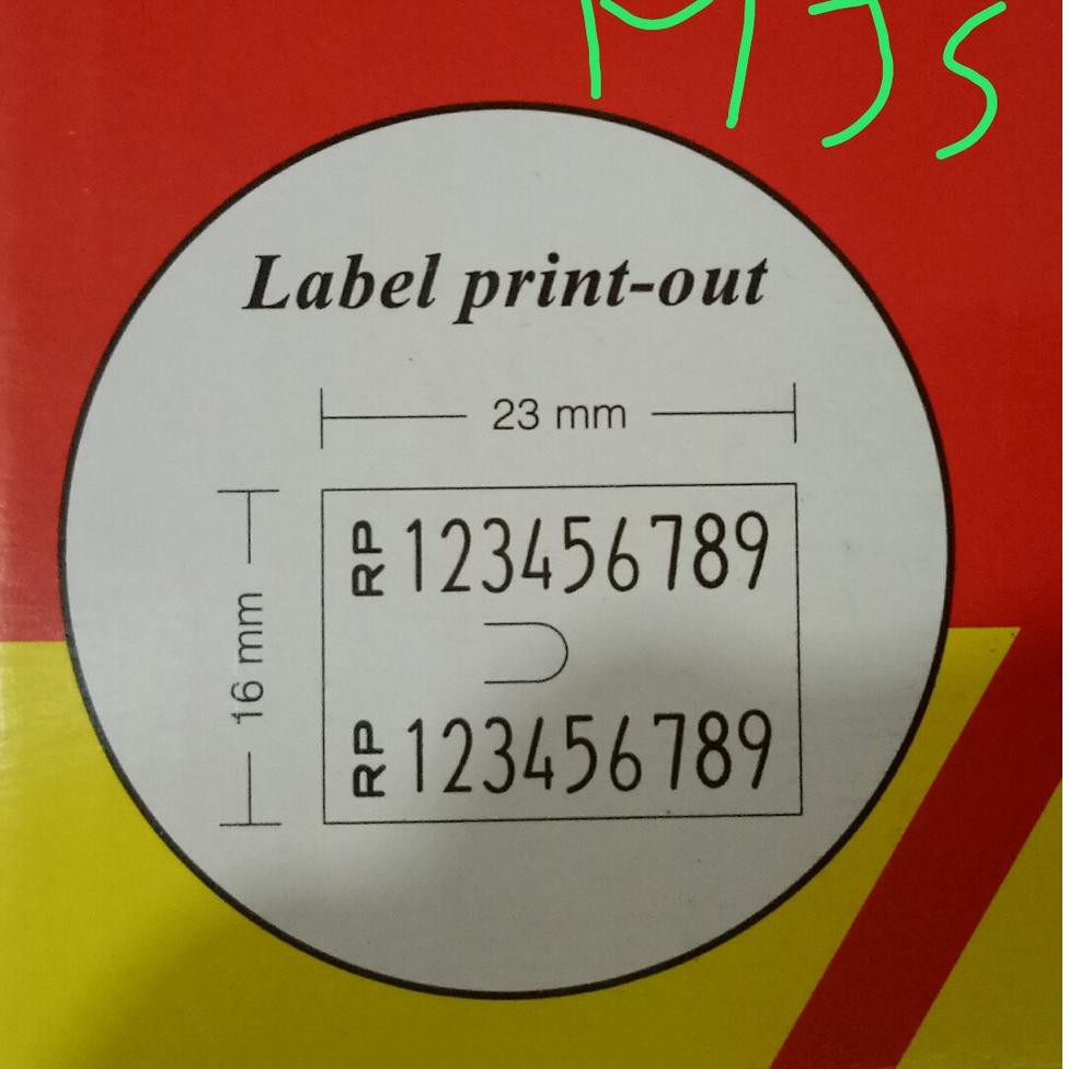 

Star Seller.! ➯ MESIN LABEL HARGA JOYKO MX-6600N 2 BARIS ANGKA-ANGKA / 10 DIGIT ま Star Seller.!