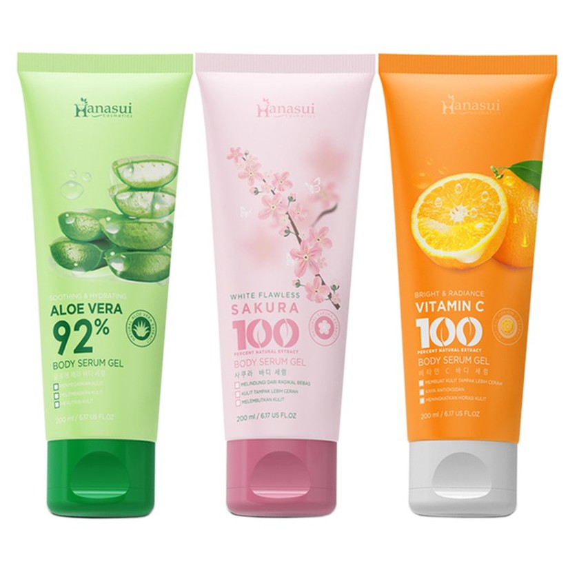 (BISA COD) Hanasui Body Serum Gel 200ml
