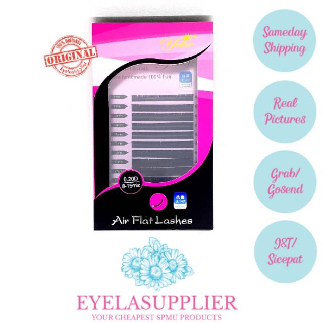 Yelix Air Flat Premium Lashes Ellipse Eyelash Extension Mix dan Single