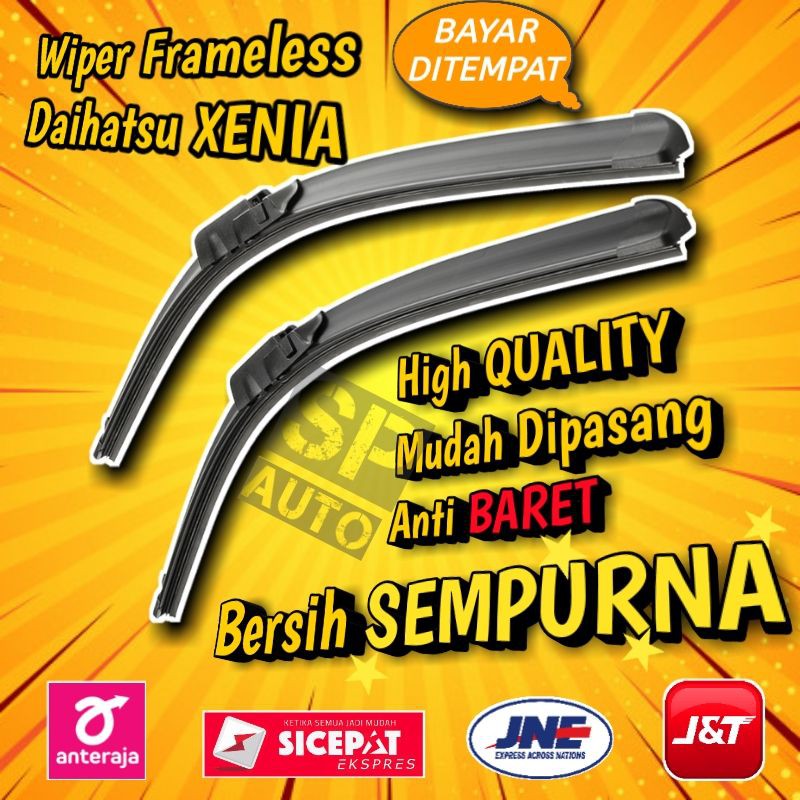 Wiper Kaca Mobil Frameless 2 PCS - Daihatsu Xenia 2003 - 2011 Wifer Banana Sh180