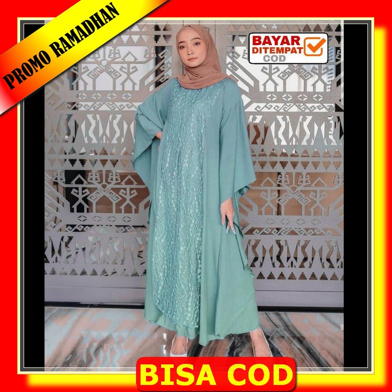 Kavana Kaftan Satin Maxmara Kaptan Wanita Muslim Lebaran Terbaru Premium Murah [Cod][Promo]-Kaftan B