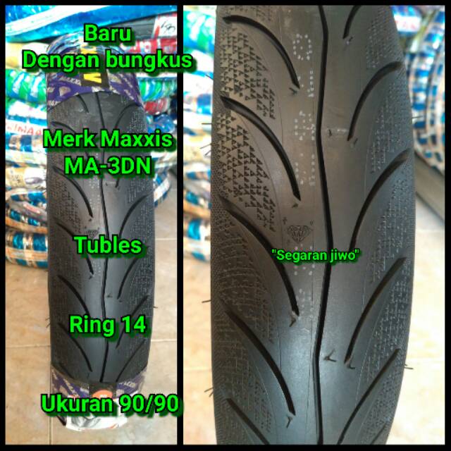 Ban motor tubles matic ring 14,  ukuran 90/90 ban belakang Honda beat Vario 110 125 Maxxis