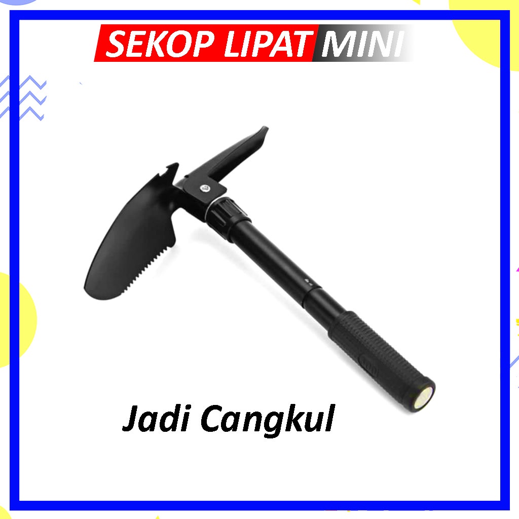 Pacul Sekop Lipat Militer Portable Survival Tools / Cangkul Pacul Sekop Gerigi Mini Lipat Skop Tanah Taman Tanaman Premium / Sekop Cangkul Mini Lipat Portable