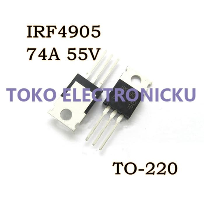 Promo IRF4905 P channel MOSFET Transistor 74A 55V 3 Pin TO 220AB Murah