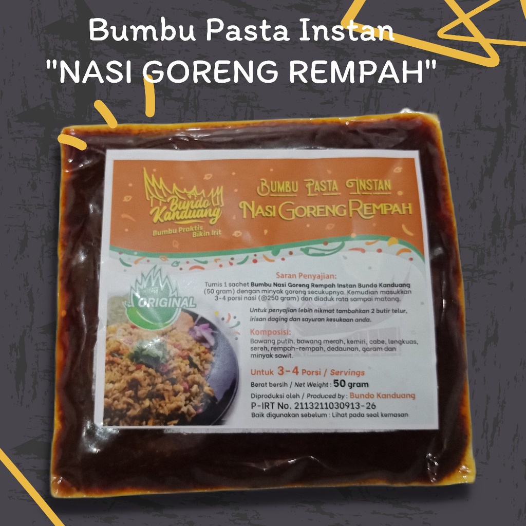 

BUMBU NASI GORENG PADANG INSTAN / PRAKTIS BY BUNDO KANDUANG