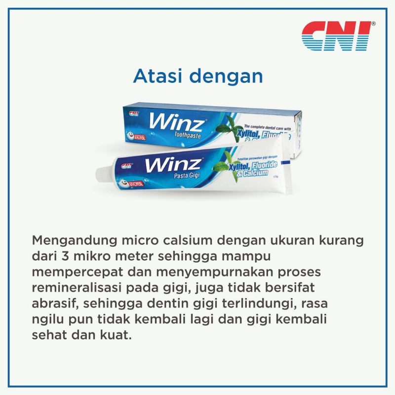 Winz toothpaste-pasta gigi kesehatan-pasta gigi CNI 175 Gr 100% Original CNI