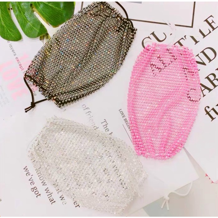 Masker Fashion / Masker kirstal / masker warna-warni fashion sama style idol korea