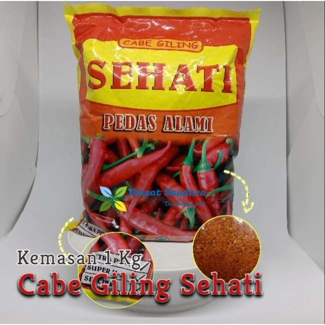 

Cabe Giling Merk Sehati Kemasan 1 Kg