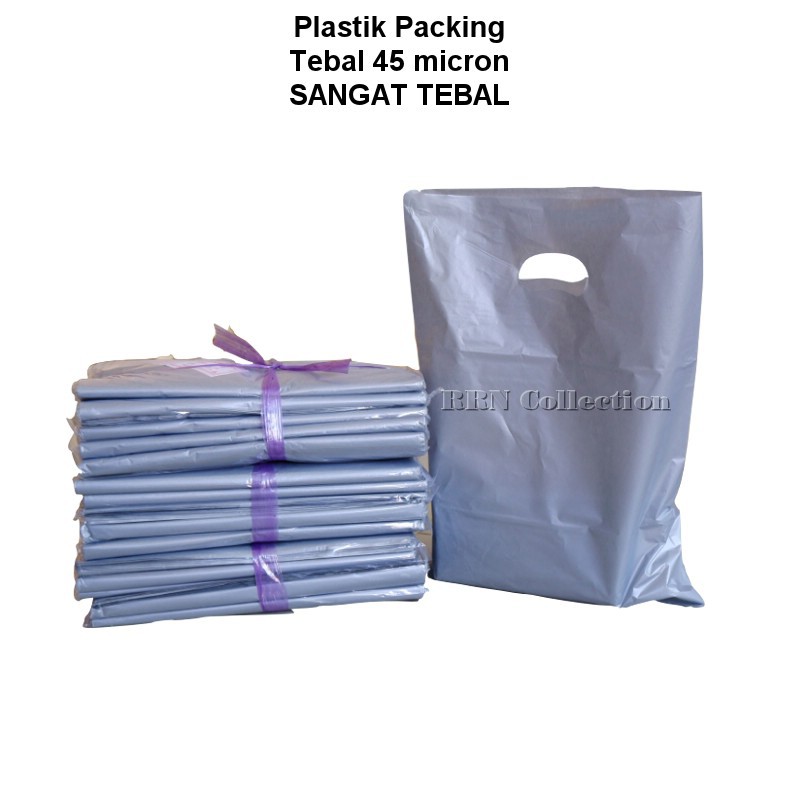 PLASTIK PACKING ADA PLONG UK. 20x30 SANGAT tebal 0,5 isi 50lmb/plastik packing olshop/plastik packing baju