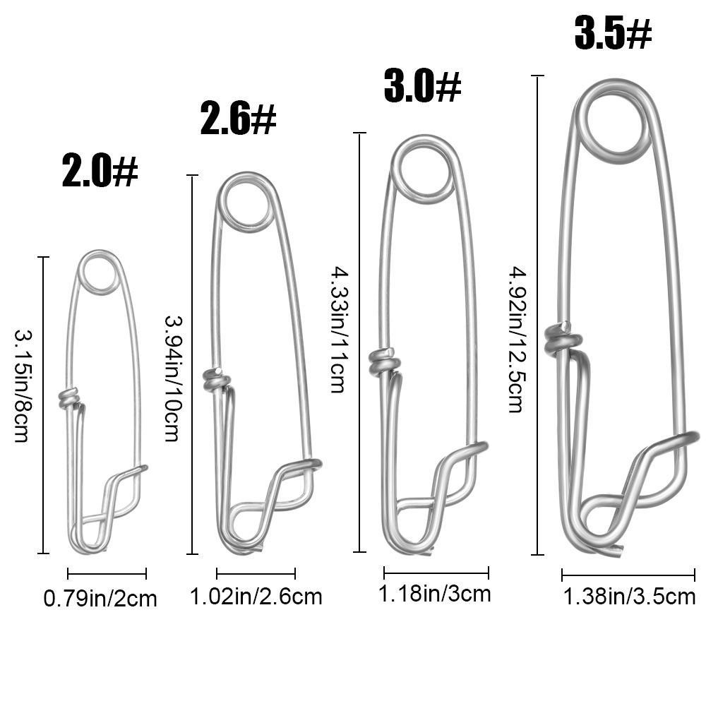 Suyo 5Pcs / Pak Gesper Pin Pancing Ikan Tahan Lama