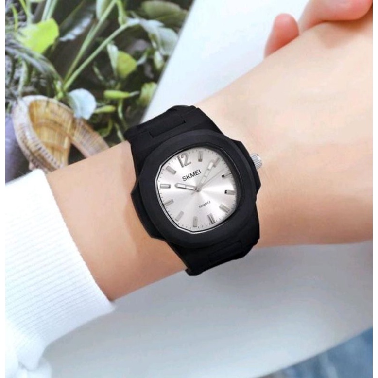 Jam Tangan SKMEI 1717 Jam Tangan Pria Wanita Analog Tali Silicone