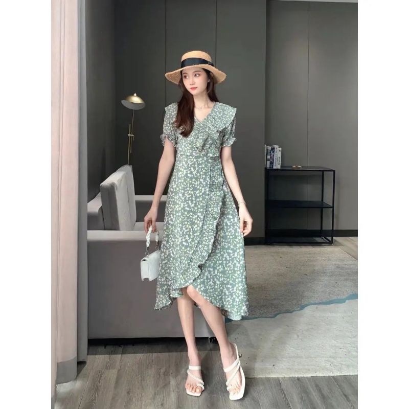 DRESS IMPORT KOREAN DRESS MIDI DRESS ELIE DRESS