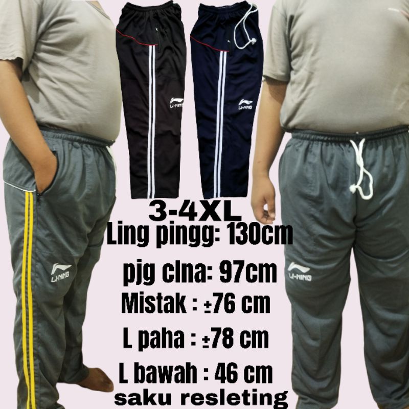 celana training panjang XXXL-XXXXL pria wanita unisex celana olahraga jumbo