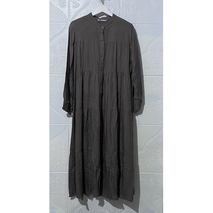 long dress zara poplin preloved