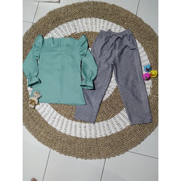 NANAY SET KIDS SETELAN BAJU  CELANA ANAK  PEREMPUAN  UMUR  6 